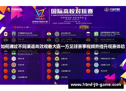 如何通过不同渠道高效观看大连一方足球赛事视频并提升观赛体验 如何通过不同渠道高效观看大连一方足球赛事视频并提升观赛体验